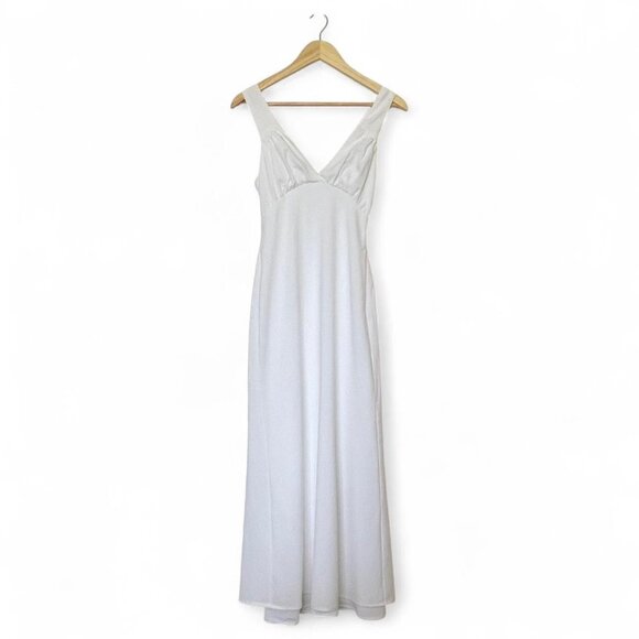 NWOT Beginning Boutique White Linen Maxi Dress - 100% Natural Fibers - Size 2 - Picture 5 of 6